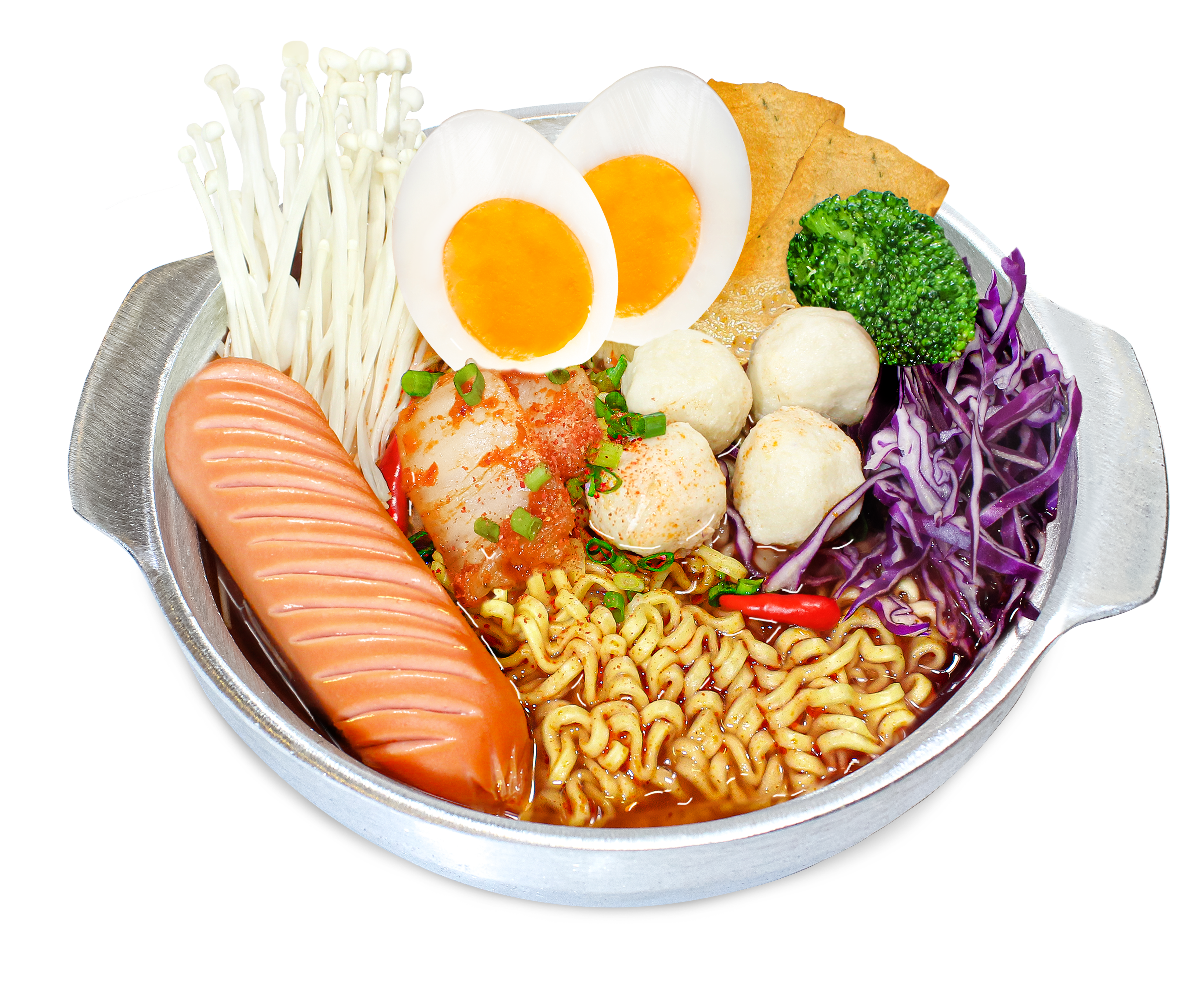 Mì cay Trứng Xúc Xích - Kim chi